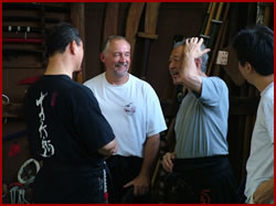 Hatsumi Soke and Phil-Sensei at the home dojo in Japan